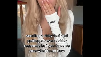 Send me a risky message touching my sweet pussy for you