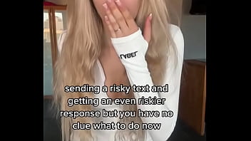 Send me a risky message touching my sweet pussy for you