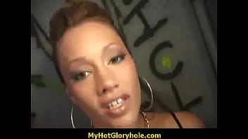 Sucking strangers cocks through a gloryhole 10