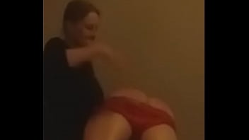 77 years old fostermom show a spanking
