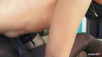 Young step mom caught small tits teen at interracial fuck and join in old young ffm 3some