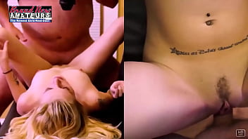 Skinny blonde mya gives a wet blowjob and swallows the warm cumshot