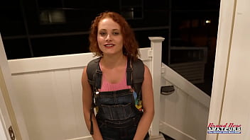 Petite ginger luna parish fingers her pussy and sucks a juicy cock to milk