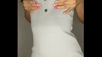 Sexy 18 year old babe trying out her new clothes