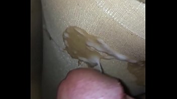 Cumshot while wife is s in nylon