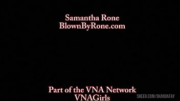 Samantha rone in fishnets rubs her twat as fast as possible