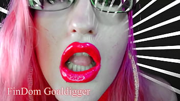 Eyeglasses and red lips mesmerize Eyeglasses and red lips mesmerize