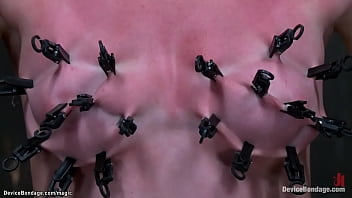 Bound To Wooden Post Redhead Slave Marie Mccray With Hands In Strappado Gets Pussy Vibrated Then In Upside Down Suspension Vibrated Too thumbnail