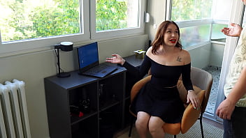 Stepmom broke my laptop to have sex with me