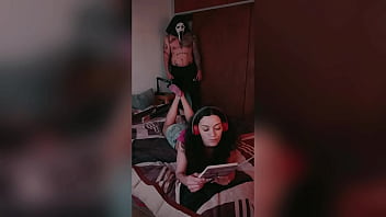 College girl and the muscular intense anal