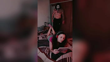 College girl and the muscular intense anal