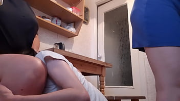 We fuck in the kitchen behind our maid's back