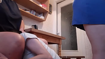 We fuck in the kitchen behind our maid's back