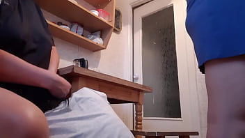 We fuck in the kitchen behind our maid's back