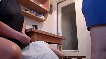 We fuck in the kitchen behind our maid's back