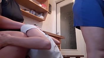 We fuck in the kitchen behind our maid's back