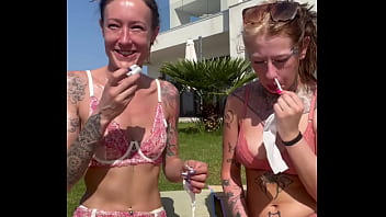 Sneezing competition in the sunshine with a friend