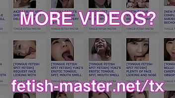 Japanese asian tongue spit fetish