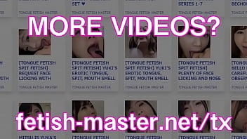Japanese asian tongue spit fetish