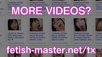 Japanese asian tongue spit fetish