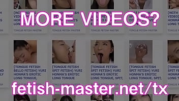 Japanese asian tongue spit fetish