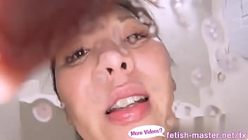 Japanese asian tongue spit fetish