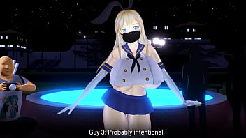 Kancolle ship bismarck dancing and stripping in public