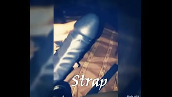 Tease by twerking big tits & strap