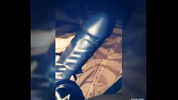 Tease by twerking big tits & strap