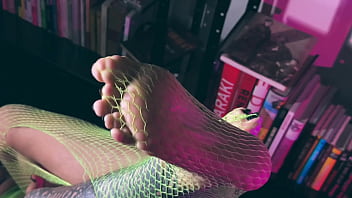 She is a pervert addicted to feet