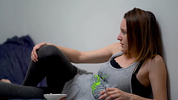 Brunette babe smoking tease