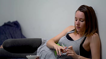 Brunette babe smoking tease