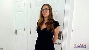 Nerdy brunette kay lee dildo fucks her wet pussy and rubs her juicy tits