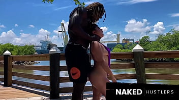 Taking my bitch on a walk then dog walking her pussy