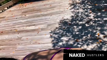 Taking my bitch on a walk then dog walking her pussy