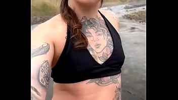 Relaxing in the thermal river after hiking a mountain ️ #iceland