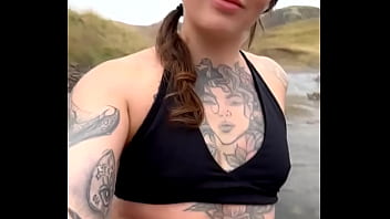 Relaxing in the thermal river after hiking a mountain ️ #iceland