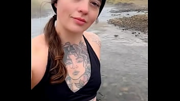 Relaxing in the thermal river after hiking a mountain ️ #iceland