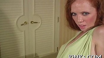 Minx reveals her moist love tunnel