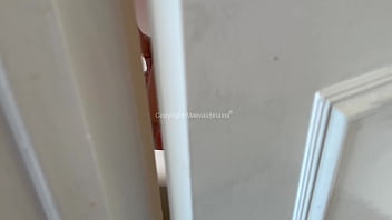 He spies on his half sister in the shower and she sucks his dick