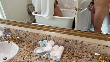 He spies on his half sister in the shower and she sucks his dick