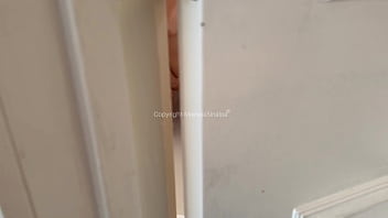 He spies on his half sister in the shower and she sucks his dick