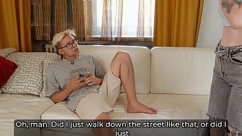 Step mom’s jeans rip & step son fucks her hard