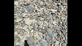 Bbw babe flaunts her curves at the public beach joi