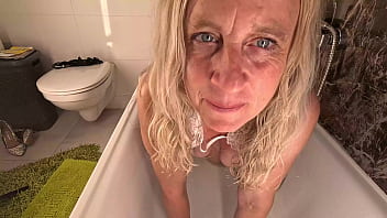 Hot anal masturbating under the shower