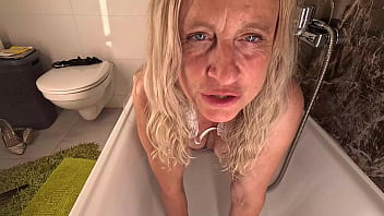 Hot anal masturbating under the shower