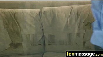 Deepthroat blowjob from big tits massage girl 19