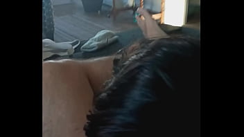 Huge natural tit mom sucks dick