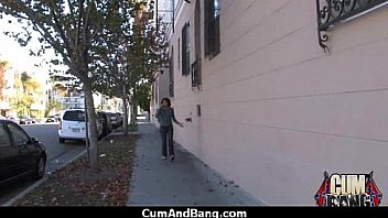 Ebony chick drowned in cum 23