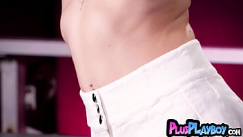 Sexy babe exposed her stunning body after hot posing in lingerie for playboy